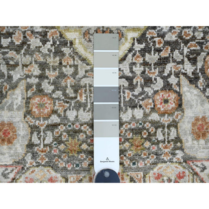 Mamluk Wool Hand Knotted Rug Brown 6.1x8.11 -O020336