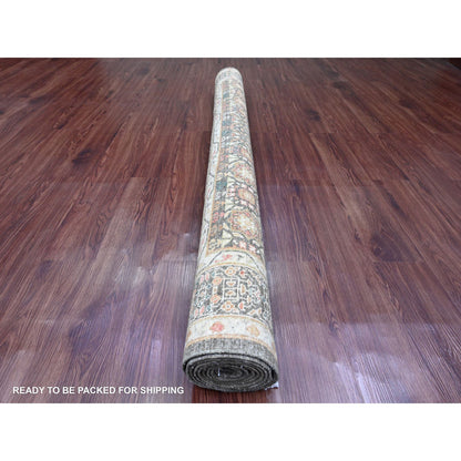 Mamluk Wool Hand Knotted Rug Brown 6.1x8.11 -O020336