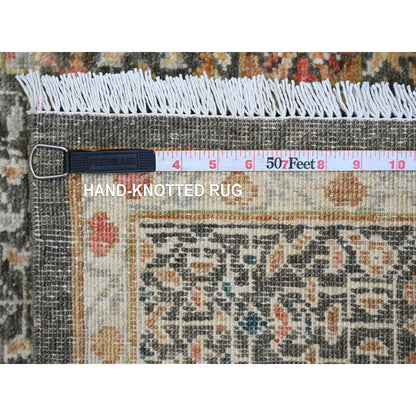 Mamluk Wool Hand Knotted Rug Brown 6.1x8.11 -O020336