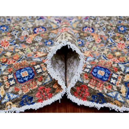 Mamluk Wool Hand Knotted Rug Brown 7.8x7.8 -O020337