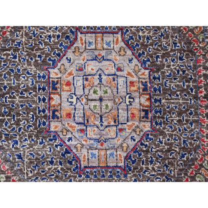 Mamluk Wool Hand Knotted Rug Brown 7.8x7.8 -O020337