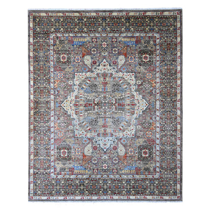 Mamluk Wool Hand Knotted Rug Grey 7.11x9.8 -O020338