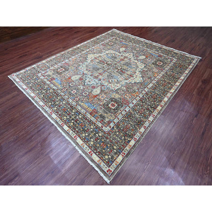 Mamluk Wool Hand Knotted Rug Grey 7.11x9.8 -O020338