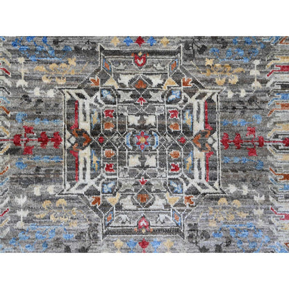 Mamluk Wool Hand Knotted Rug Grey 7.11x9.8 -O020338