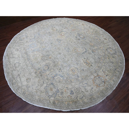 Oushak And Peshawar Wool Hand Knotted Rug Grey 12.0x12.2 -O020339