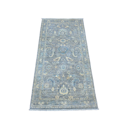 Oushak And Peshawar Wool Hand Knotted Rug Grey 2.9x5.6 -O020352