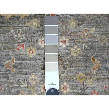 Oushak And Peshawar Wool Hand Knotted Rug Grey 3.1x4.9 -O020353