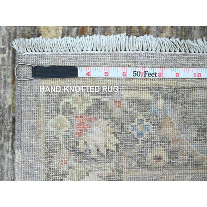 Oushak And Peshawar Wool Hand Knotted Rug Grey 3.1x4.9 -O020353