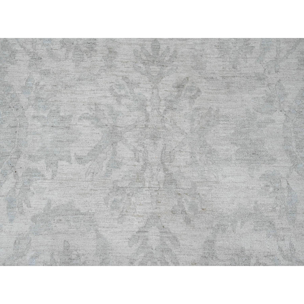 Oushak And Peshawar Wool Hand Knotted Rug Ivory 12.0x15.1 -O020365