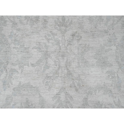 Oushak And Peshawar Wool Hand Knotted Rug Ivory 12.0x15.1 -O020365