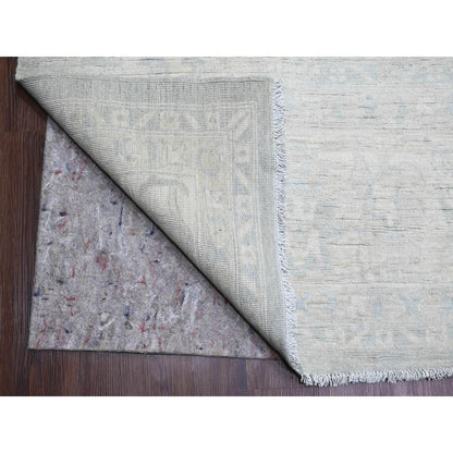 Oushak And Peshawar Wool Hand Knotted Rug Grey 11.10x15.3 -O020366