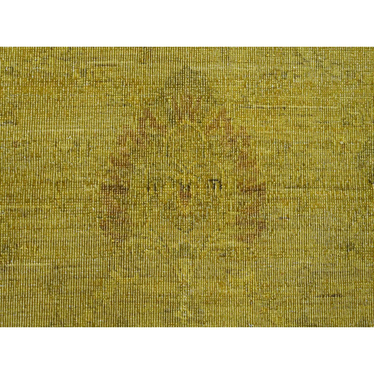 Ivory 7'7" x 9'7" Overdyed & Vintage Hand knotted Wool Rug - Sku: O020369