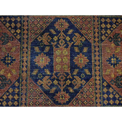 Overdyed & Vintage Wool Hand Knotted Rug Brown 8.10x12.2 -O020374