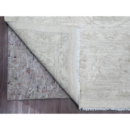 Oushak And Peshawar Wool Hand Knotted Rug Ivory 8.8x11.5 -O020377