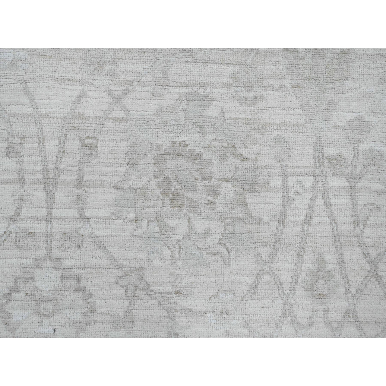 Oushak And Peshawar Wool Hand Knotted Rug Ivory 8.8x11.5 -O020377