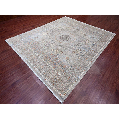 Mamluk Wool Hand Knotted Rug Grey 8.1x9.11 -O020382