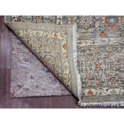 Mamluk Wool Hand Knotted Rug Grey 8.1x9.11 -O020382