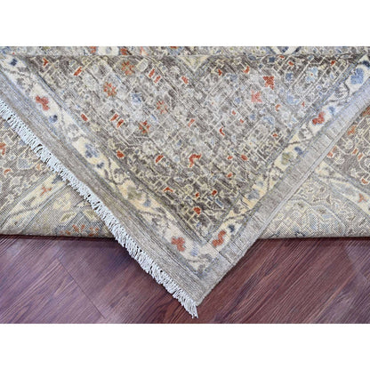Mamluk Wool Hand Knotted Rug Grey 8.1x9.11 -O020382