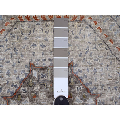 Mamluk Wool Hand Knotted Rug Grey 8.1x9.11 -O020382