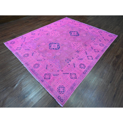 Kazak Wool Hand Knotted Rug Pink 7.11x9.7 -O020401