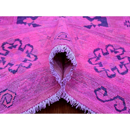 Kazak Wool Hand Knotted Rug Pink 7.11x9.7 -O020401