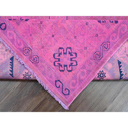 Kazak Wool Hand Knotted Rug Pink 7.11x9.7 -O020401