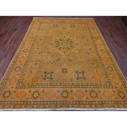 Kazak Wool Hand Knotted Rug Brown 7.8x9.10 -O020402