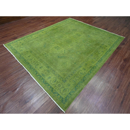 Kazak Wool Hand Knotted Rug Green 7.11x9.6 -O020403