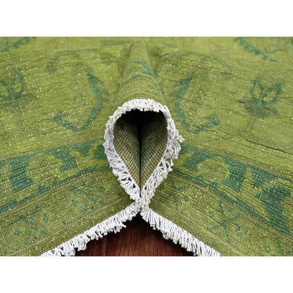 Kazak Wool Hand Knotted Rug Green 7.11x9.6 -O020403