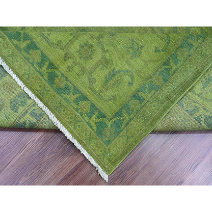 Kazak Wool Hand Knotted Rug Green 7.11x9.6 -O020403