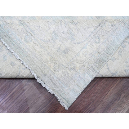 Oushak And Peshawar Wool Hand Knotted Rug Grey 12.0x15.4 -O020405