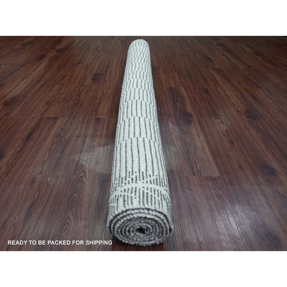 Tribal & Geometric Wool Hand Knotted Rug Grey 6.1x9.4 -O020422