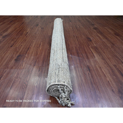 Tribal & Geometric Wool Hand Knotted Rug Grey 6.2x9.0 -O020423