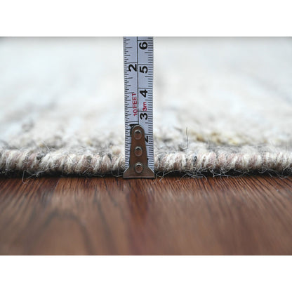 Tribal & Geometric Wool Hand Knotted Rug Grey 6.2x9.0 -O020423