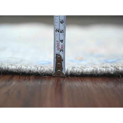 Oushak And Peshawar Wool Hand Knotted Rug Grey 2.7x22.0 -O020435