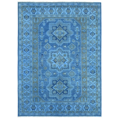 Kazak Wool Hand Knotted Rug Blue 6.2x8.5 -O020445