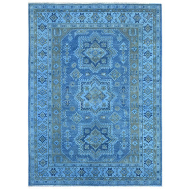 Kazak Wool Hand Knotted Rug Blue 6.2x8.5 -O020445