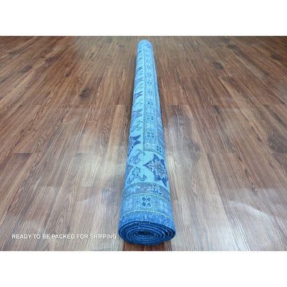 Kazak Wool Hand Knotted Rug Blue 6.2x8.5 -O020445