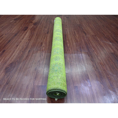 Kazak Wool Hand Knotted Rug Green 4.10x6.9 -O020446