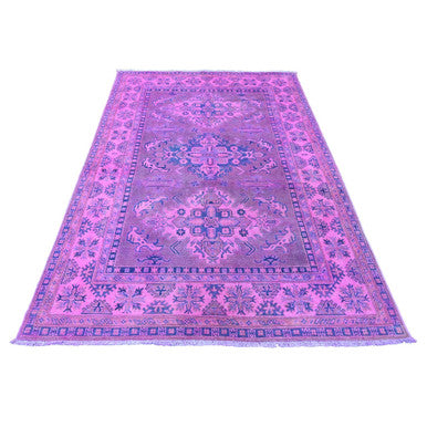 Kazak Wool Hand Knotted Rug Pink 5.7x7.9 -O020447