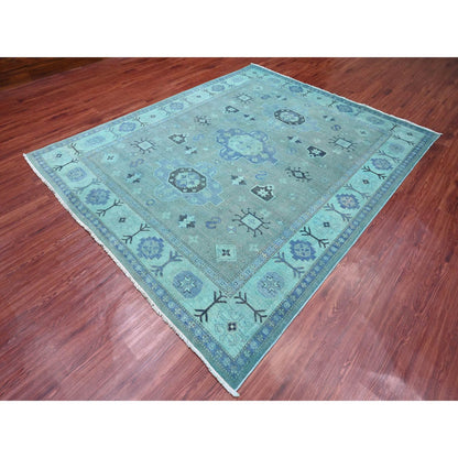Kazak Wool Hand Knotted Rug Blue 7.9x9.6 -O020449