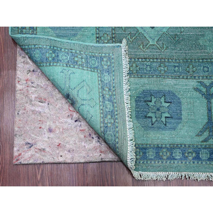 Kazak Wool Hand Knotted Rug Blue 7.9x9.6 -O020449
