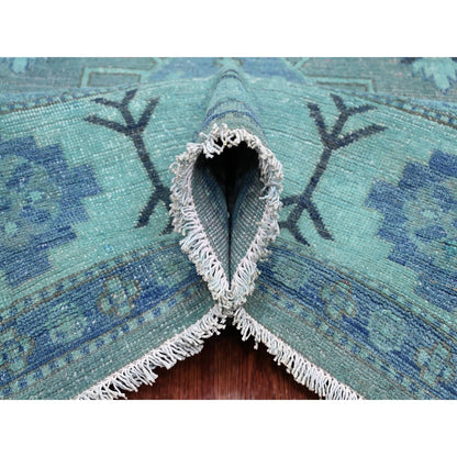 Kazak Wool Hand Knotted Rug Blue 7.9x9.6 -O020449