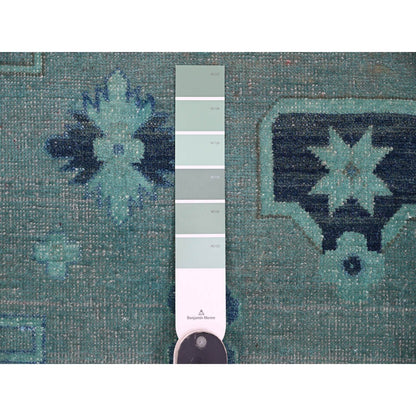 Kazak Wool Hand Knotted Rug Blue 7.9x9.6 -O020449