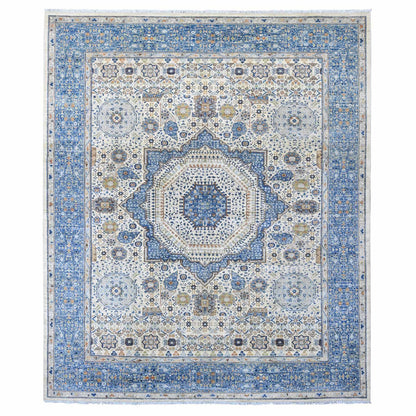 Mamluk Wool Hand Knotted Rug Ivory 8.1x9.8 -O020453