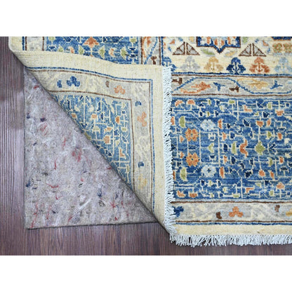 Mamluk Wool Hand Knotted Rug Ivory 8.1x9.8 -O020453