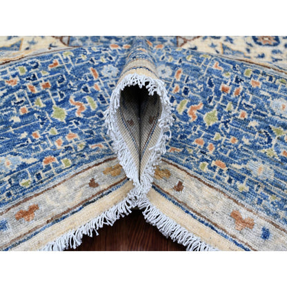Mamluk Wool Hand Knotted Rug Ivory 8.1x9.8 -O020453