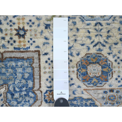 Mamluk Wool Hand Knotted Rug Ivory 8.1x9.8 -O020453