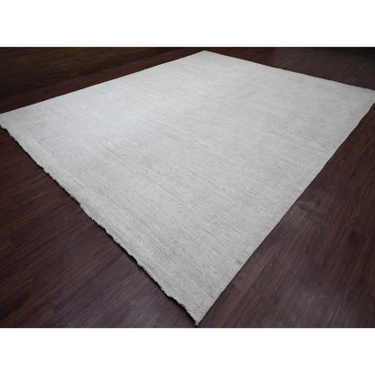 Oushak And Peshawar Wool Hand Knotted Rug Ivory 11.11x14.8 -O020461