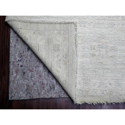 Oushak And Peshawar Wool Hand Knotted Rug Ivory 11.11x14.8 -O020461